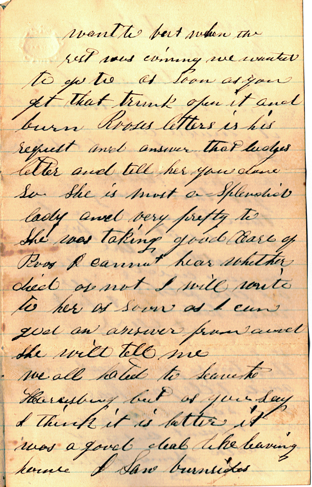 Letter of 27 April 1864, Page 3.