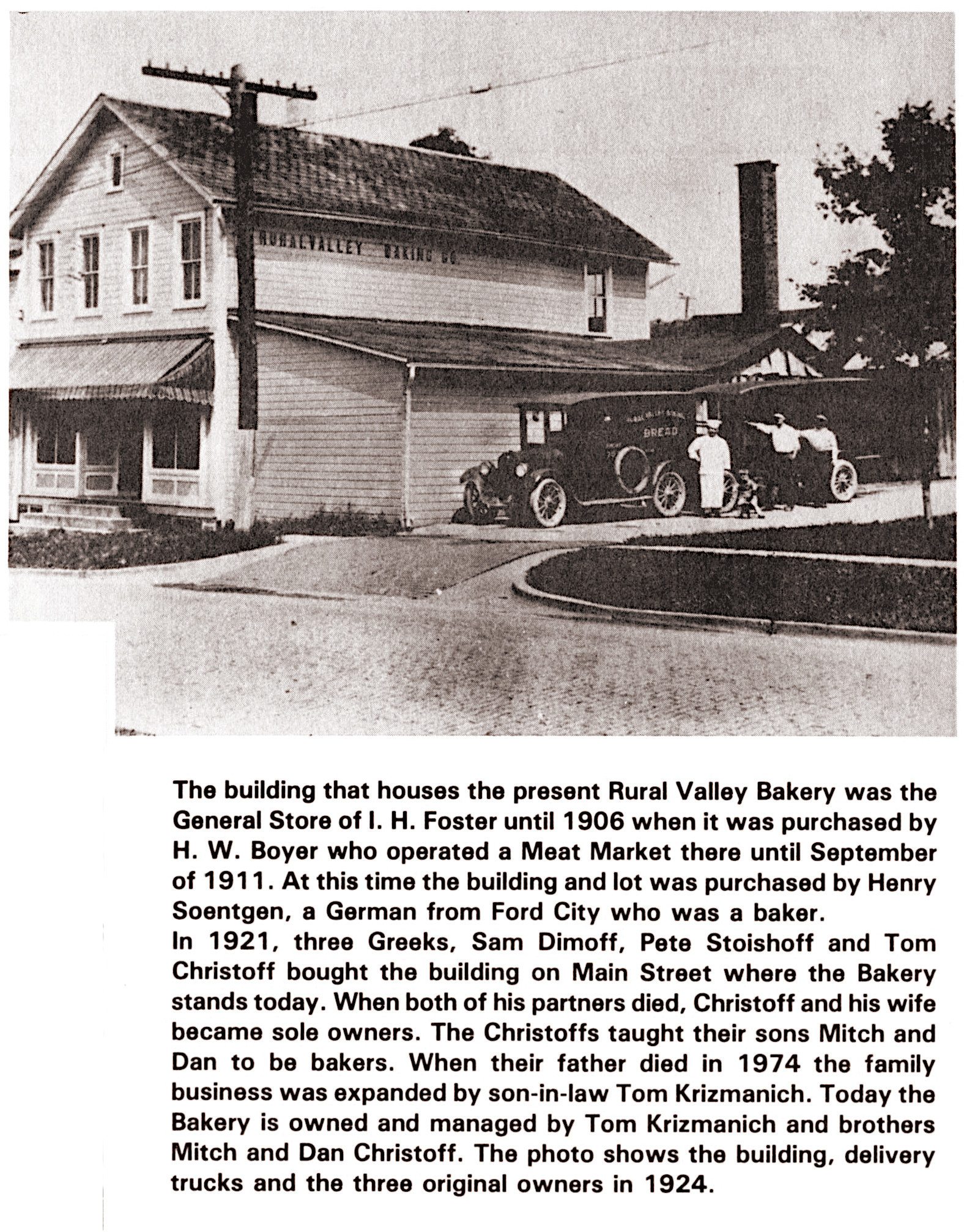 Rural Valley Bakery, 1924.