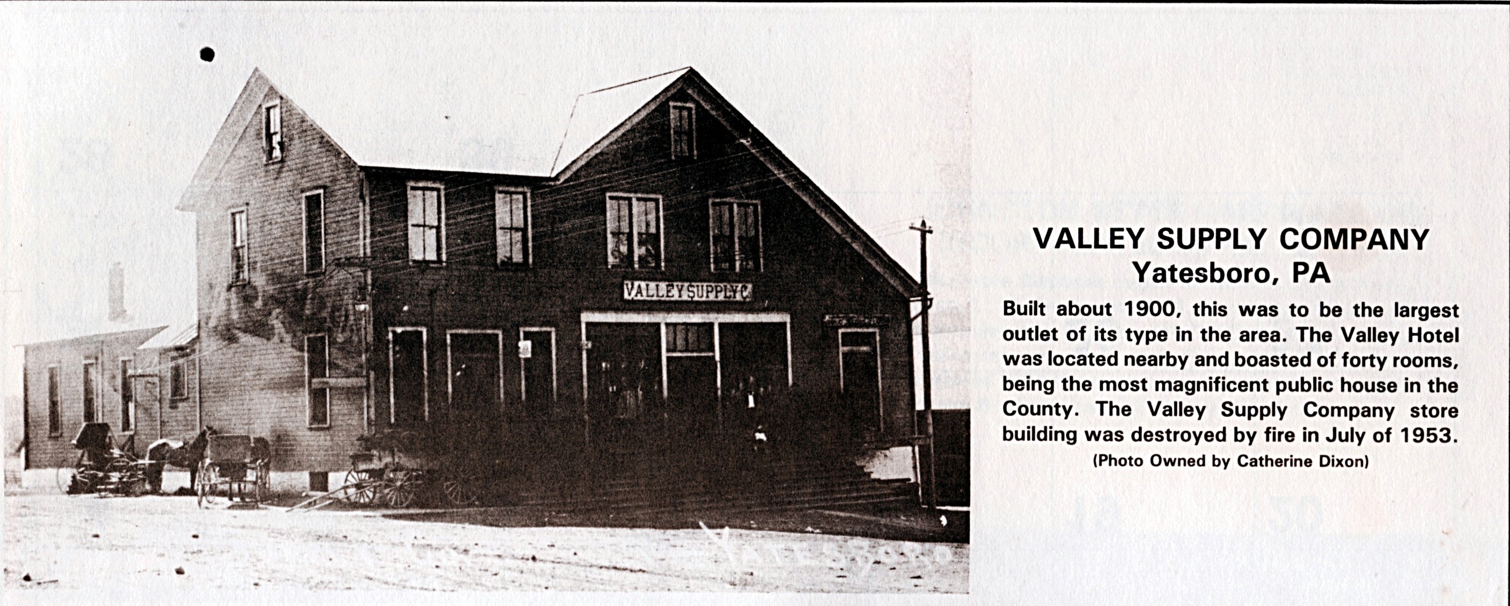 Valley Supply Company, Yatesboro.