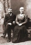 Generation 2.   Jacob Freyermuth (1845-1927) and his second wife, Anna Reitze (1862-1929).